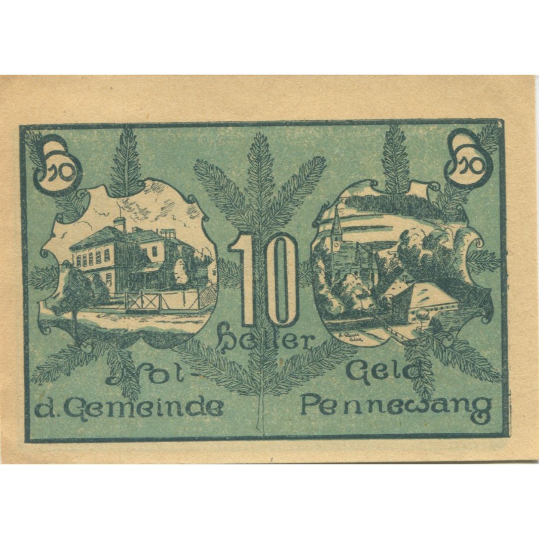 Billete, Austria, Pennewang, 10 Heller, Fleur 1920-12-31, SC Mehl:FS 727a