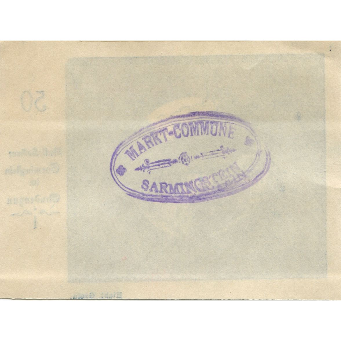 Banknot, Austria, Strudengau, 50 Heller, montagne, 1920 UNC(63) Mehl:FS 914Ib