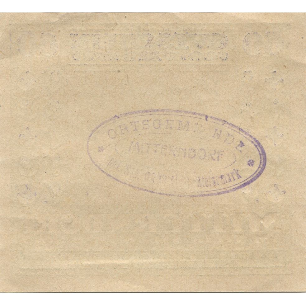 Banknot, Austria, Mitterndorf, 60 Heller, neige, 1920 UNC(63) Mehl:FS 621