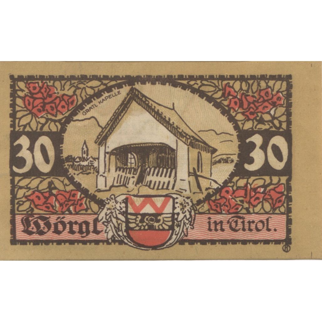 Banknot, Austria, Worgl, 30 Heller, Eglise 1, 1920-12-30, UNC(63) Mehl:FS 1252a