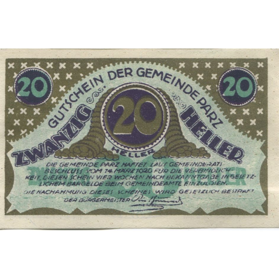 Banknot, Austria, Parz, 20 Heller, Eglise, 1920, UNC(63), Mehl:FS 721b