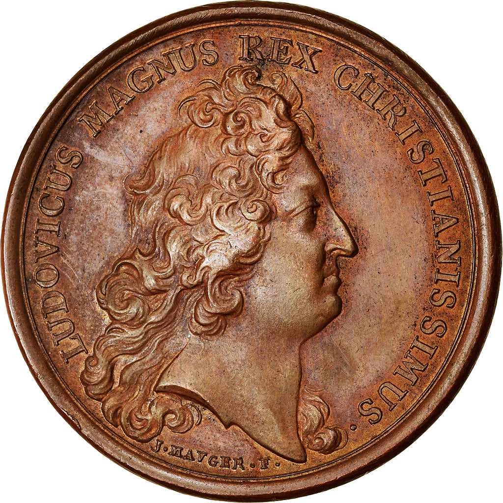Frankrijk, Medaille, Louis XIV, Prise de Bouchain, History, 1676, Mauger, ZF+