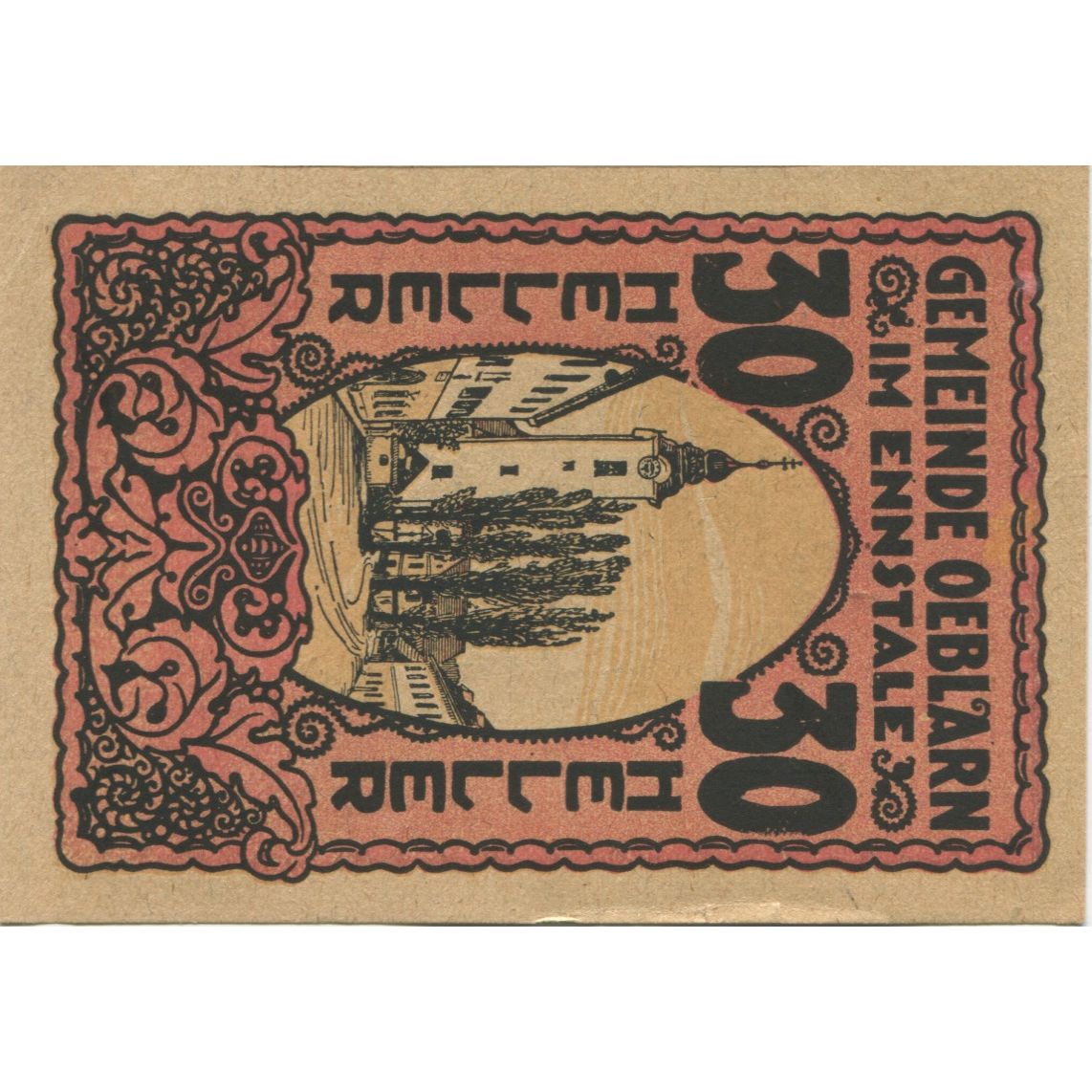 Banknot, Austria, Oeblarn, 30 Heller, rue 1920-10-31, UNC(63) Mehl:FS 700Ic