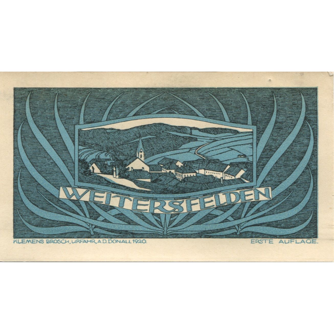 Billet, Autriche, Weitersfelden, 50 Heller, paysage, 1920 SPL Mehl:FS 1164a