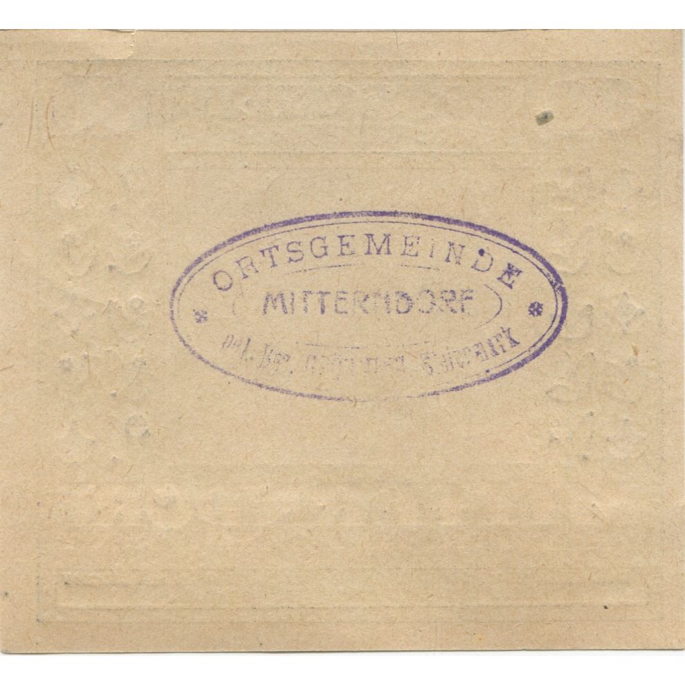 Biljet, Oostenrijk, Mitterndorf, 80 Heller, Eglise, 1920-12-31, SPL Mehl:FS 621