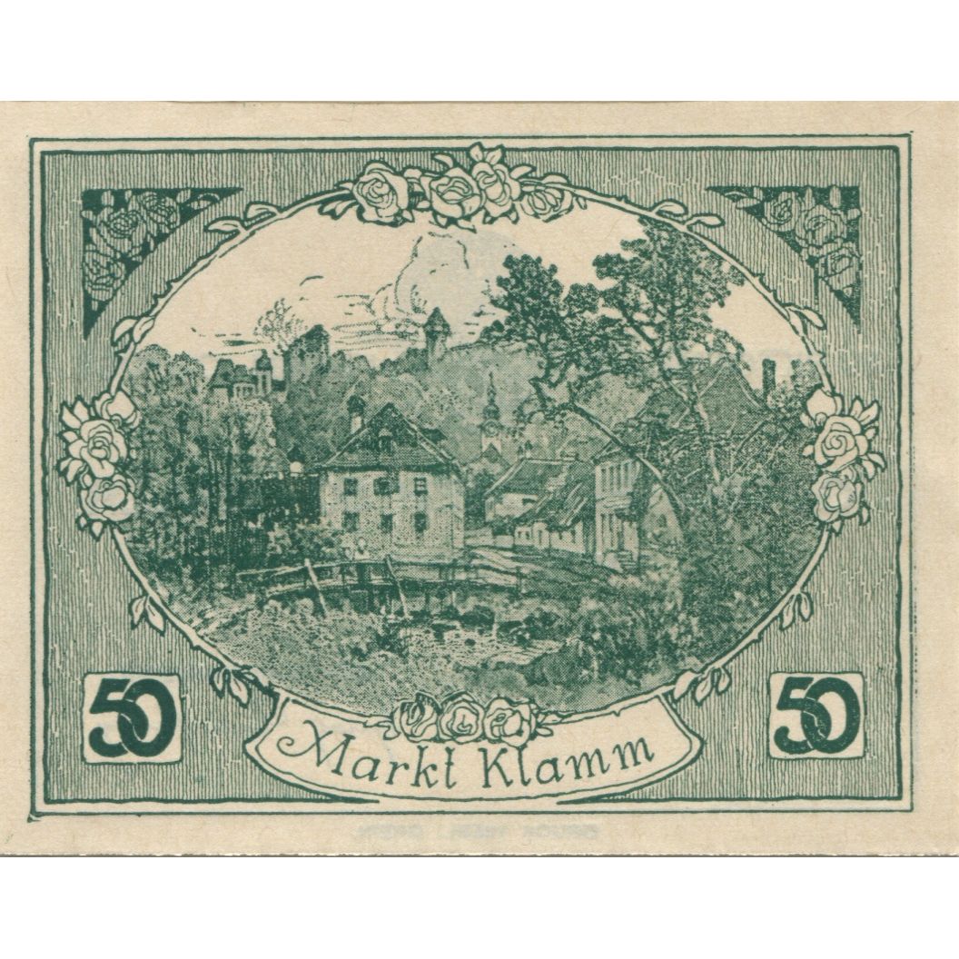 Banknote, Austria, Klamm, 50 Heller, village 1921-04-30, UNC(63), Mehl:FS 453b