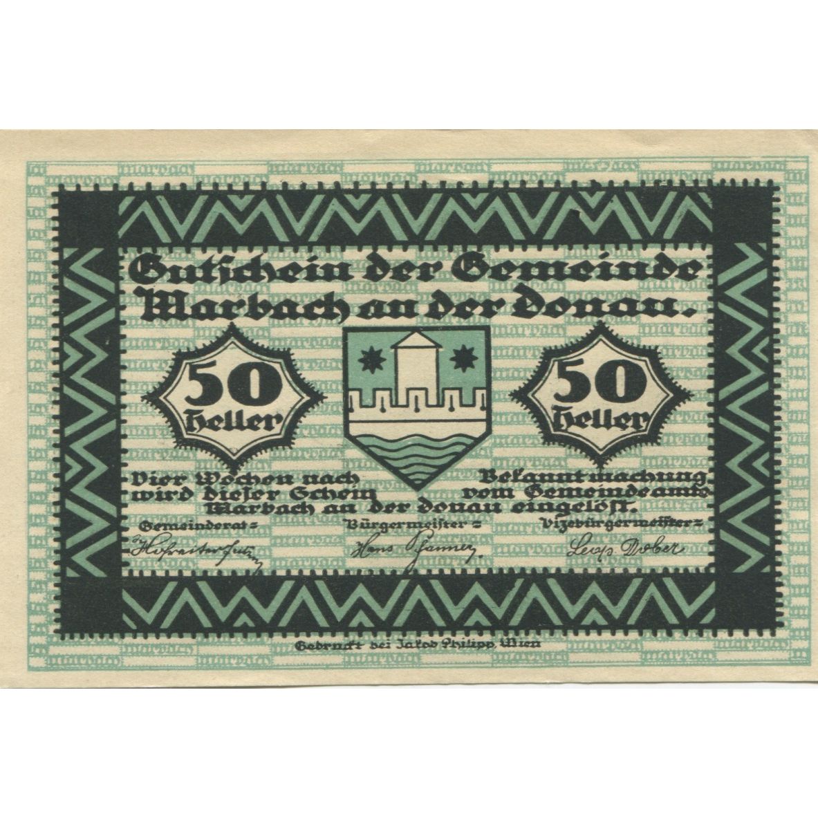 Banknote, Austria, Marbach, 50 Heller, mer, 1920, UNC(63), Mehl:FS 579II