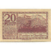 Banknote, Austria, Mondsee, 20 Heller, montagne, 1920 UNC(63) Mehl:FS 621b1