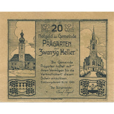 Banknote, Austria, Prägarten, 20 Heller, Eglise, 1920 UNC(63) Mehl:FS 777d