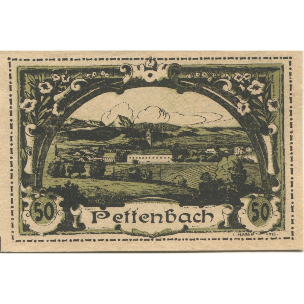 Banknote, Austria, Pettenbach, 50 Heller, Eglise, 1920 UNC(63) Mehl:FS 738