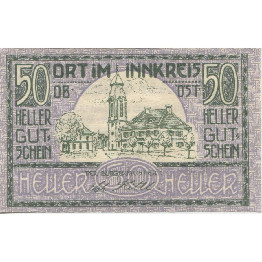 Banknote, Austria, Ort, 50 Heller, Eglise 1920-12-31, UNC(63), Mehl:FS 711a