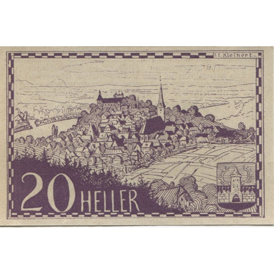 Banknote, Austria, Ottensheim, 20 Heller, village, 1920 UNC(63) Mehl:FS 717