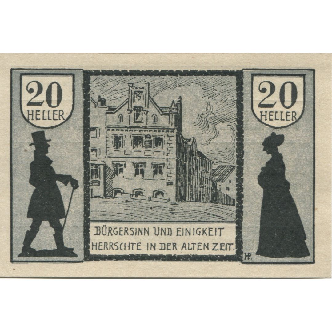 Banknote, Austria, Schärding, 20 Heller, rue, 1920 UNC(63) Mehl:FS 951