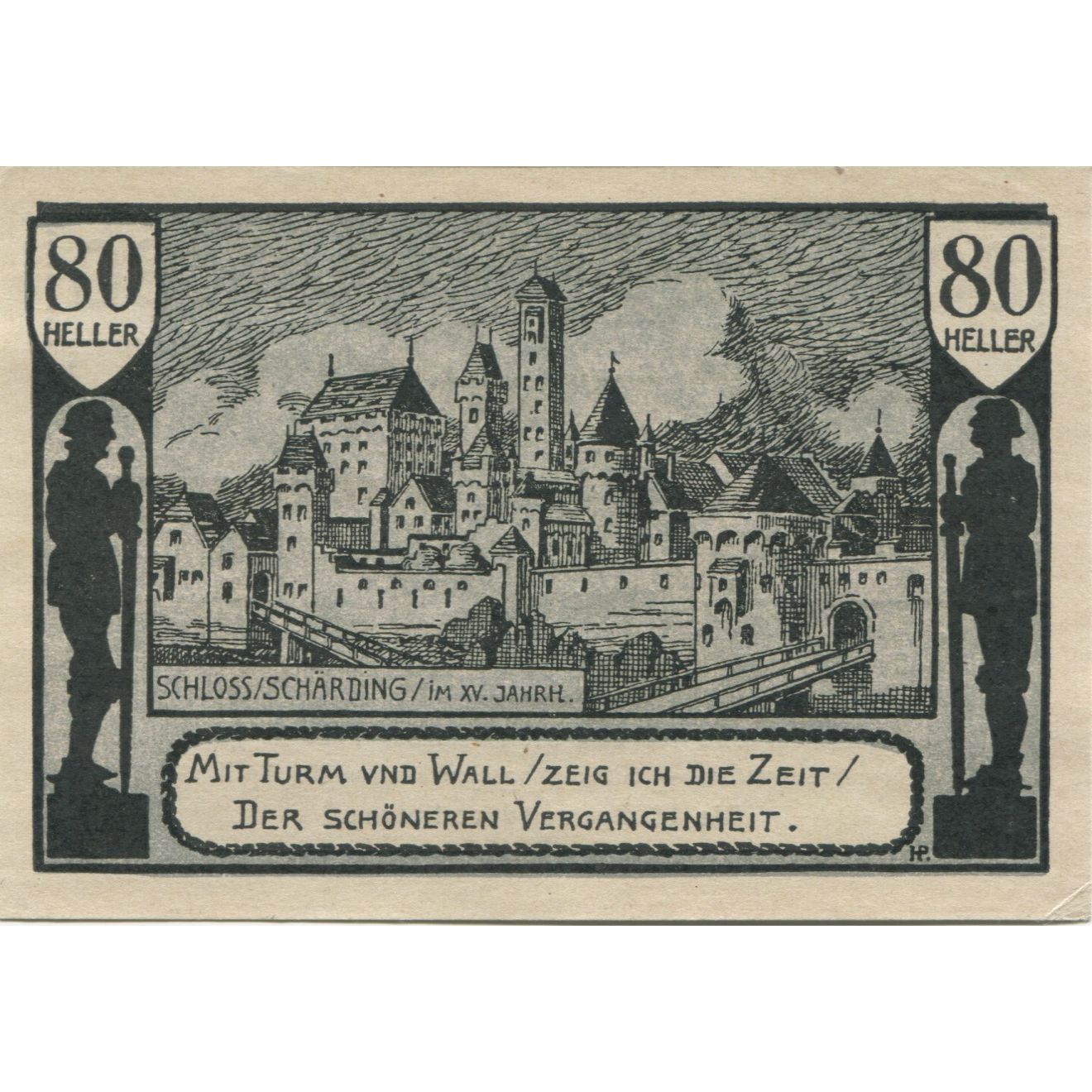 Banknote, Austria, Schärding, 80 Heller, château 1920-12-31, UNC(63) Mehl:FS 951