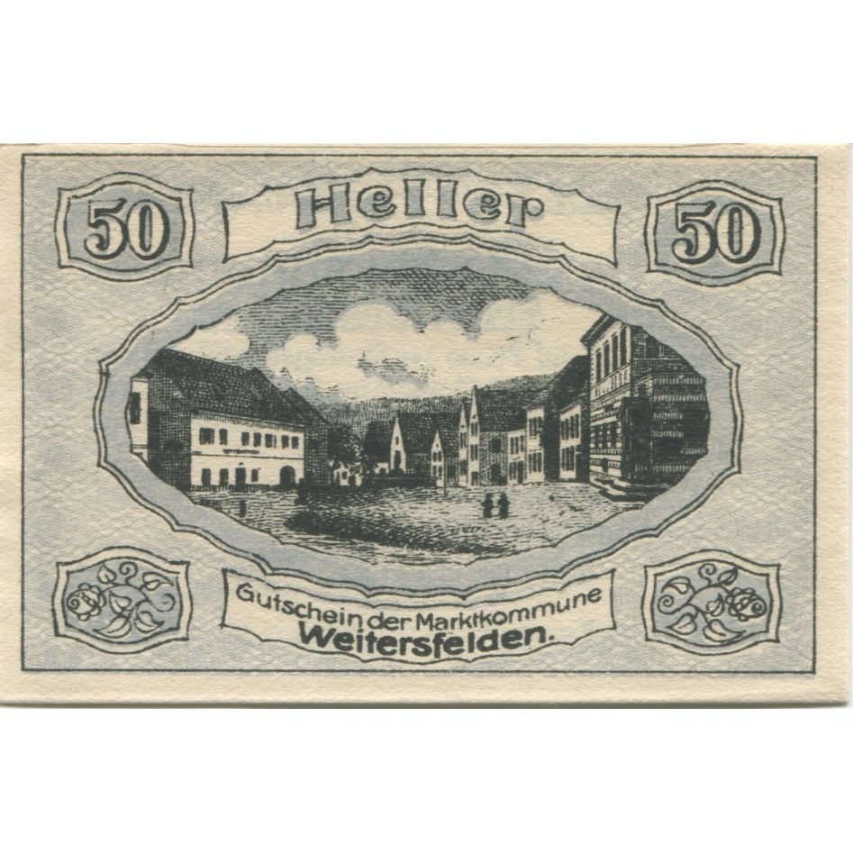 Banknote, Austria, Weitersfelden, 50 Heller, place, 1920 UNC(63) Mehl:FS 1164a