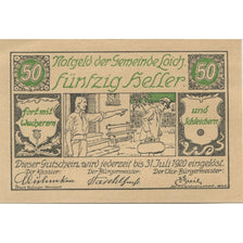 Banknote, Austria, LOICH, 50 Heller, personnage 1920-07-31, UNC(63) Mehl:FS 562