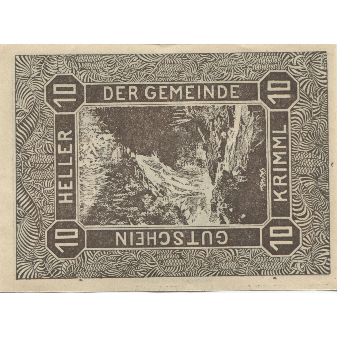 Banknote, Austria, Krimml, 10 Heller, Eglise 1920-12-31, UNC(63), Mehl:FS 483a