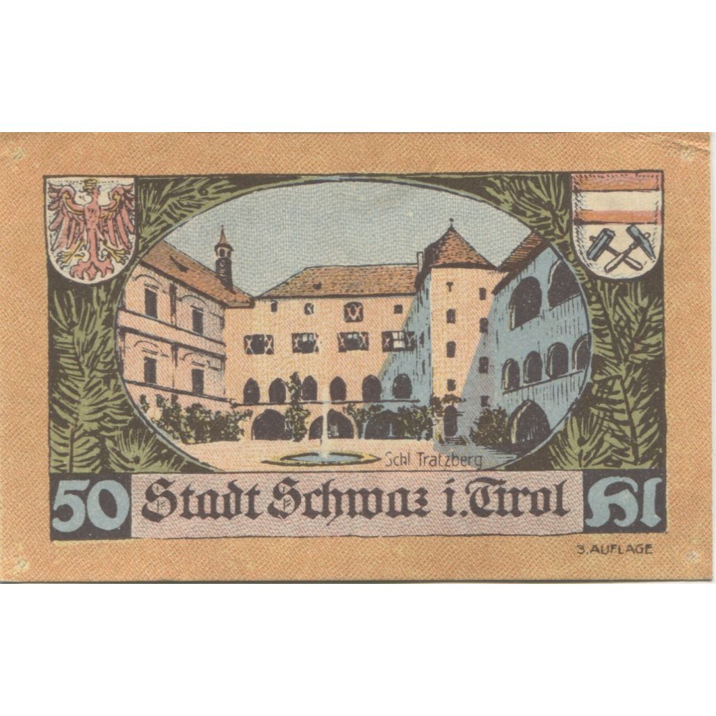 Banknote, Austria, Schwaz, 50 Heller, place 1920-12-31, UNC(63), Mehl:FS 983a