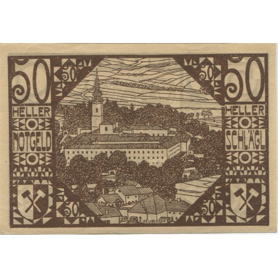 Banknote, Austria, Schlägl, 50 Heller, Blason, 1920, UNC(63), Mehl:FS 960a