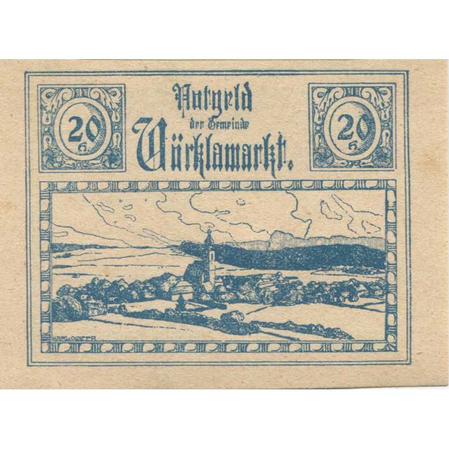 Banknote, Austria, Vöcklamarkt, 20 Heller, paysage, 1920 UNC(63) Mehl:FS 1117