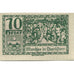 Banknote, Austria, Mondsee, 10 Heller, personnage, 1920 UNC(63) Mehl:FS 626c1