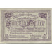 Banknote, Austria, Pfarrkirchen, 50 Heller, village, 1920 UNC(63) Mehl:FS 744Ic