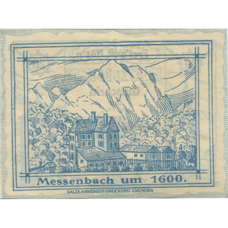 Banknote, Austria, Vorchdorf, 20 Heller, montagne, 1920 UNC(63) Mehl:FS 1119a