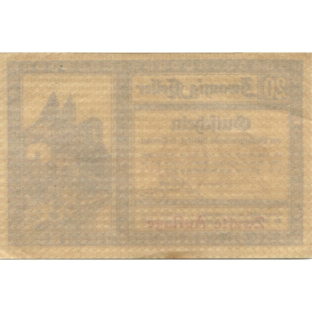 Billet, Autriche, Melt, 20 Heller, château, 1920, 1920-12-31, SPL, Mehl:FS 1085