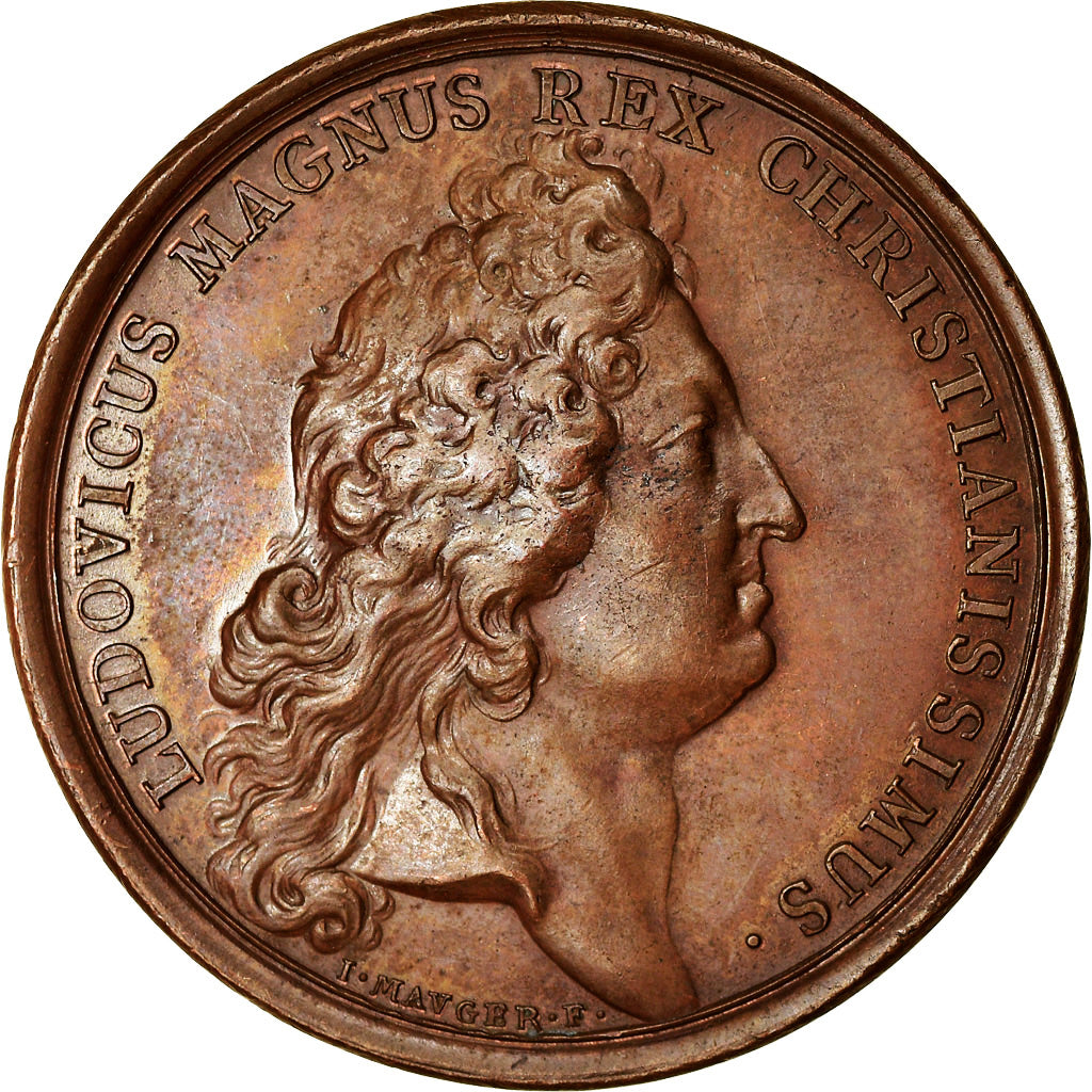 França, medalha, Luís XIV, Le Roi se Condamnant lui-même, 1682, Bronze