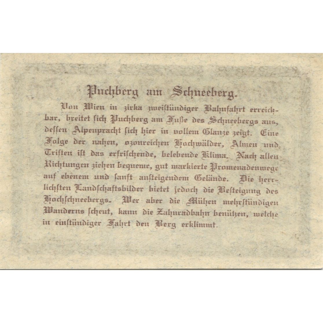 Billet, Autriche, Puchberg, 20 Heller, montagne 1920-12-31, SPL, Mehl:FS 786a