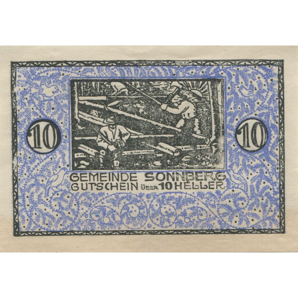 Biljet, Oostenrijk, Sonnberg, 10 Heller, Usine 1920-11-30, SPL, Mehl:FS 1004a
