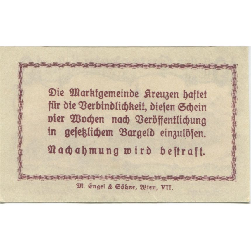 Billete, Austria, Kreuzen, 10 Heller, paysage, 1920, SC, Mehl:FS 479a