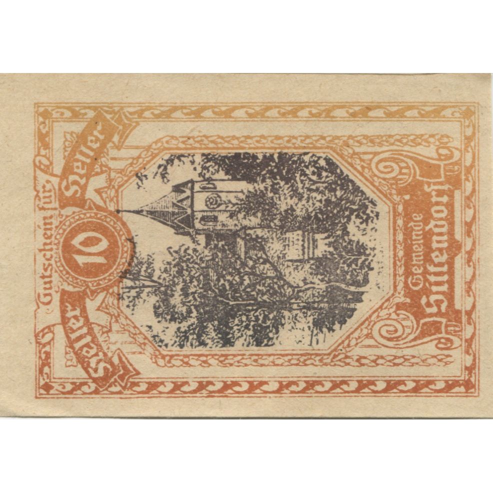 Banknote, Austria, Sittendorf, 10 Heller, Eglise, 1920, UNC(63), Mehl:FS 1001a