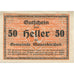 Nota, Áustria, Mauerkirchen, 50 Heller, Eglise 1920-12-30 AU(55-58) Mehl:FS 598I