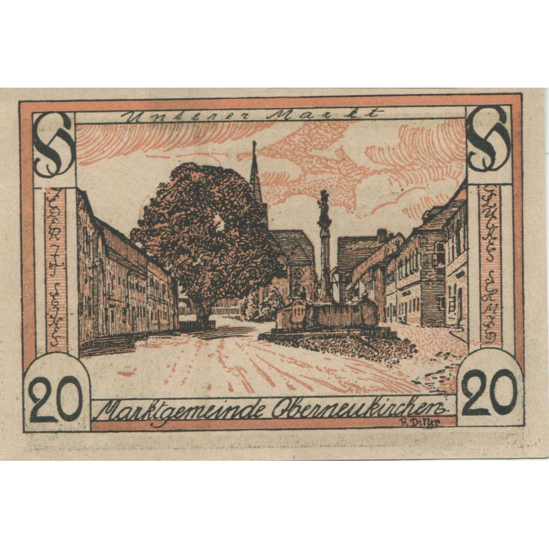 Geldschein, Österreich, Oberneukirchen, 20Heller, place, 1920, UNZ- Mehl:FS 691b