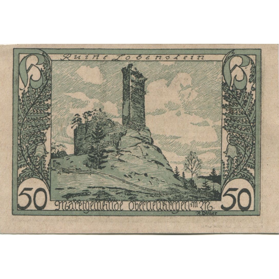 Banknote, Austria, Obernberg, 50 Heller, ruine, 1920, UNC(63), Mehl:FS 691b