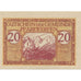Banknote, Austria, Pfarrwerfen, 20 Heller, montagne, 1920 UNC(63) Mehl:FS 745b