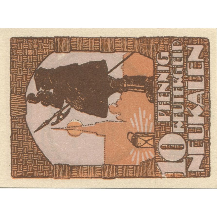 Banknote, Germany, Neukalen, 10 Pfennig, statue, 1922, UNC(63), Mehl:949.1