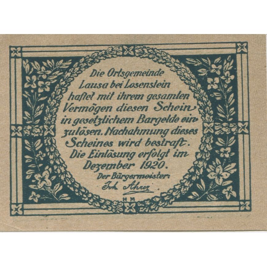 Banknote, Austria, Lausa, 20 Heller, Eglise, 1920, UNC(63), Mehl:FS 506