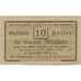 Billet, Autriche, Mühlheim, 10 Heller, château 1920-10-31, SPL, Mehl:FS 631