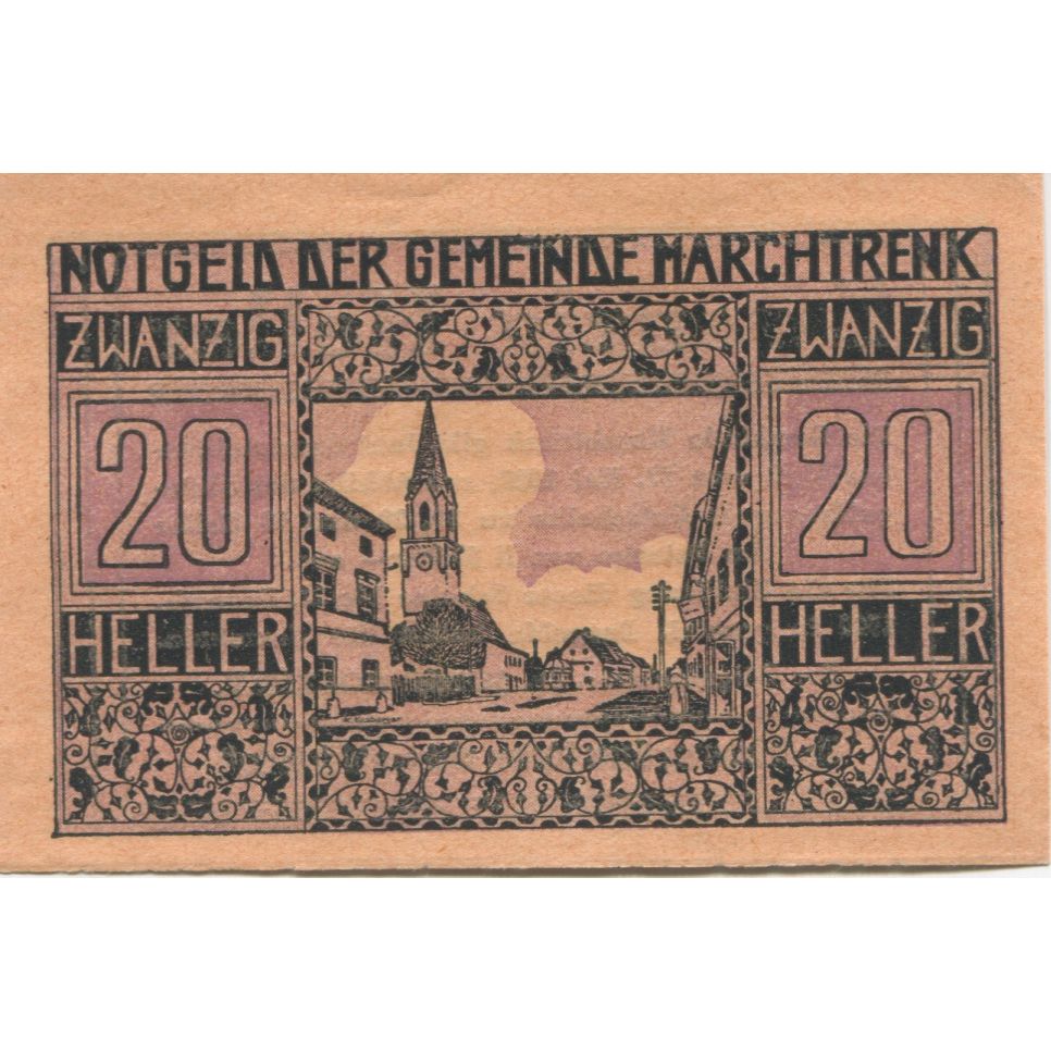 Billet, Autriche, marchtrenk, 20 Heller, Ville 1920-12-31, SPL, Mehl:FS 581c