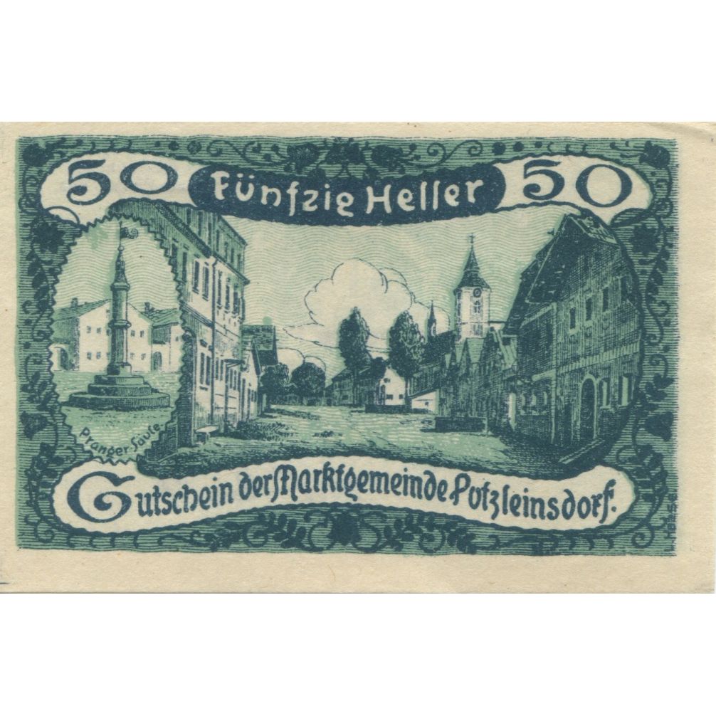 Banknote, Austria, Putzleinsdorf, 50 Heller, place, 1920, UNC(63), Mehl:FS 804a
