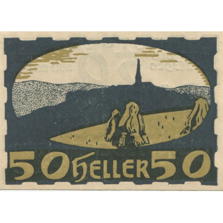 Geldschein, Österreich, Ulrichsberg, 50 Heller, Eglise, 1920 UNZ- Mehl:FS 1091a