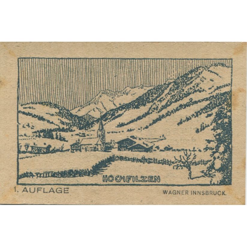 Geldschein, Deutschland, Hochfilzen, 10 Heller, sapin, 1920 VZ Mehl:FS 382a