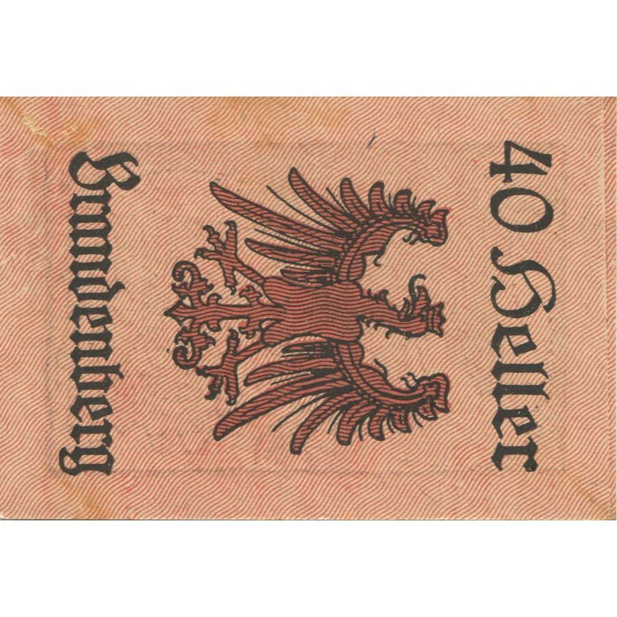 Billete, Austria, Brandenberg, 40 Heller, aigle 1920-12-31, SC, Mehl:FS 99a