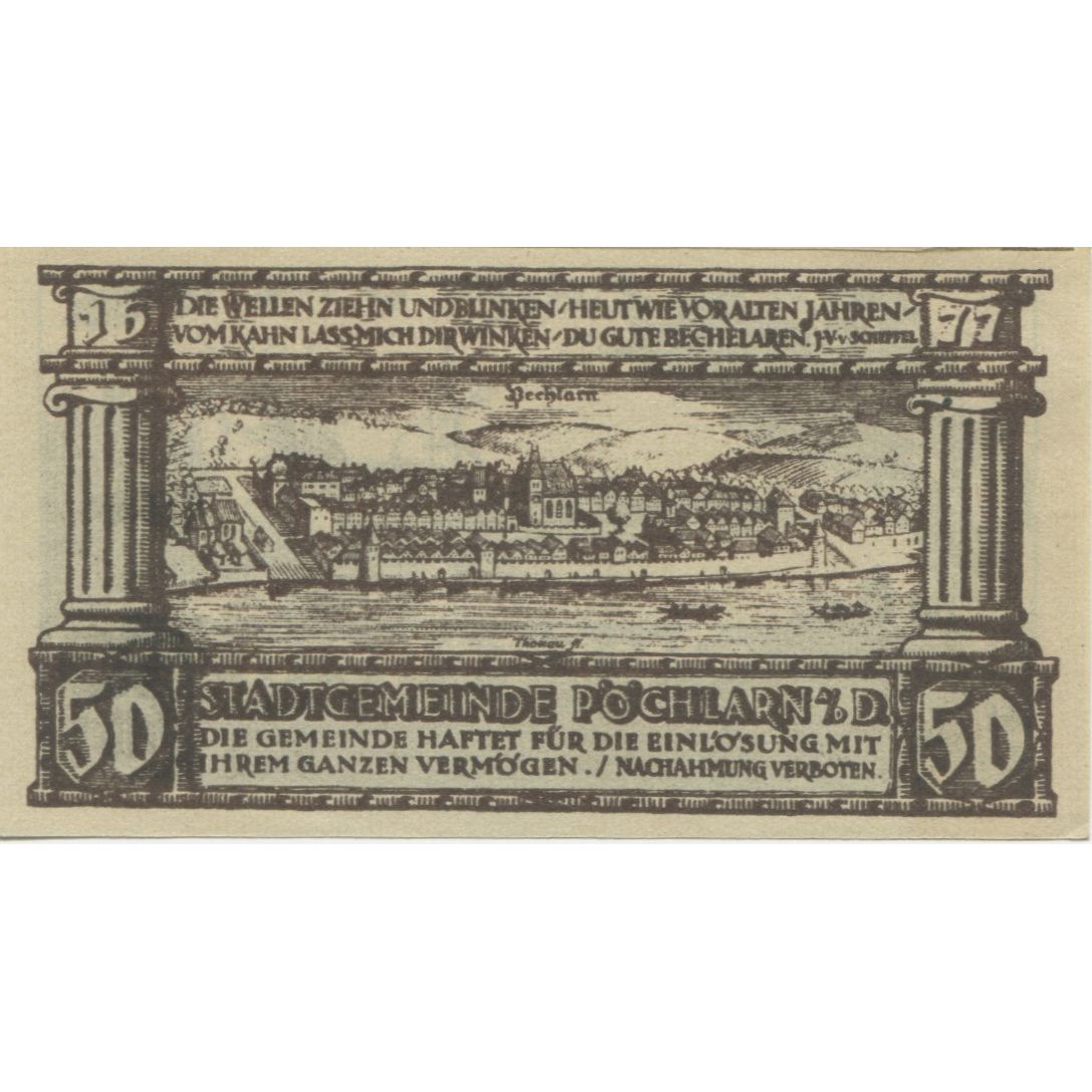 Banknote, Austria, Pochlarn, 50 Heller, lac 1920-10-15, UNC(63) Mehl:FS 755IV