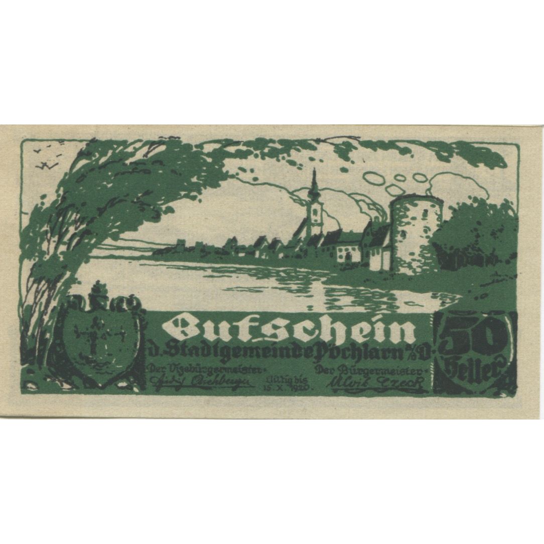 Banknote, Austria, Pochlarn, 50 Heller, lac 1920-10-15, UNC(63) Mehl:FS 755IV