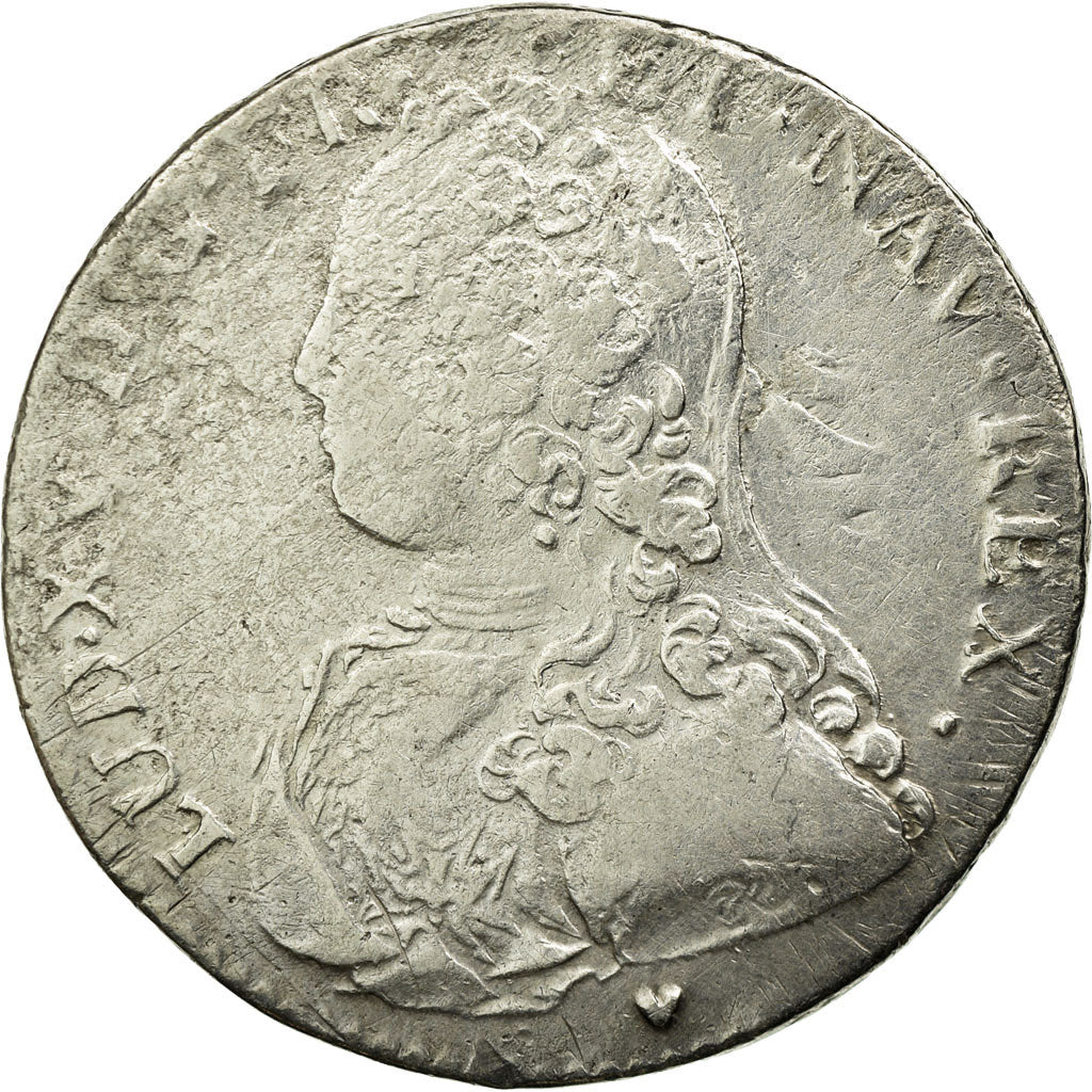 Monnaie, France, Louis XV, 1/2 Écu aux branches d'olivier, 1/2 ECU, 44 Sols
