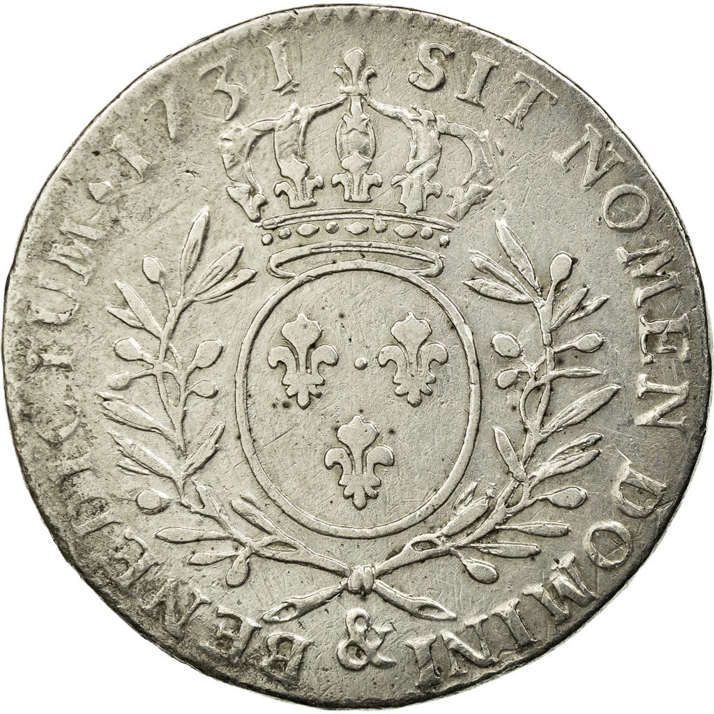Monnaie, France, Louis XV, 1/2 Écu aux branches d'olivier, 1/2 ECU, 44 Sols