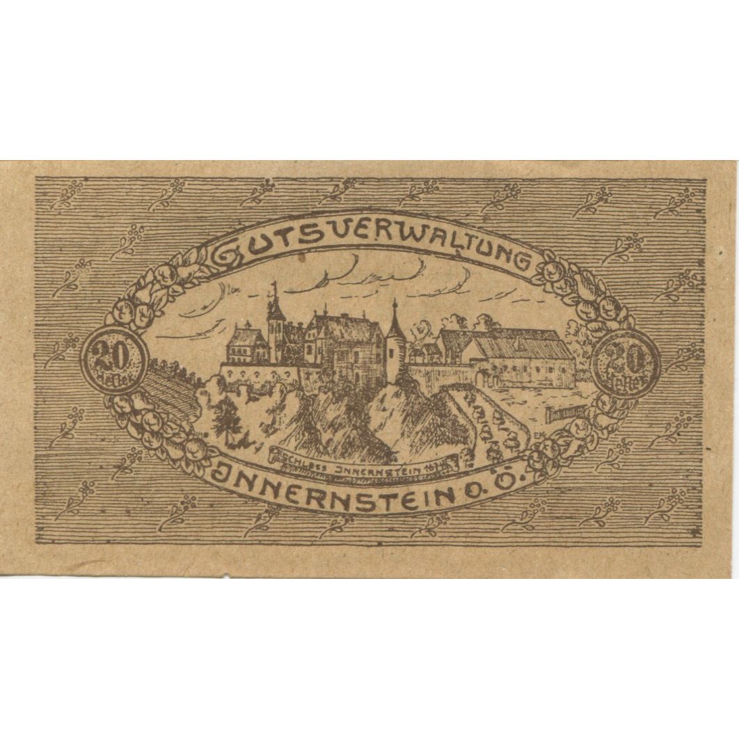 Banknote, Austria, Perg, 20 Heller, Blason, 1921, UNC(63), Mehl:FS 1152